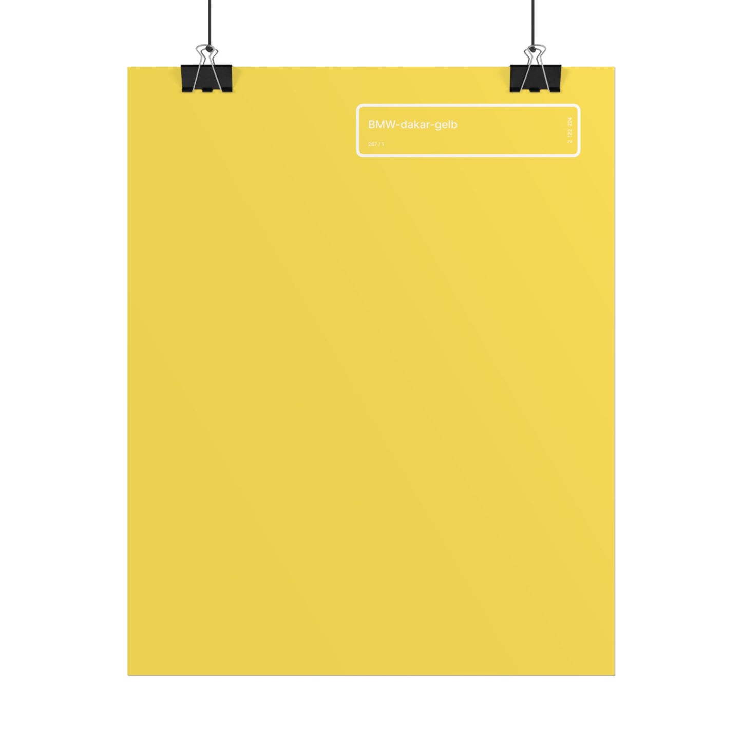 BMW Dakar Yellow paint code poster // BMW-dakar-gelb (267-1)