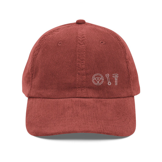 Drive, Revive, Tinker icons corduroy cap