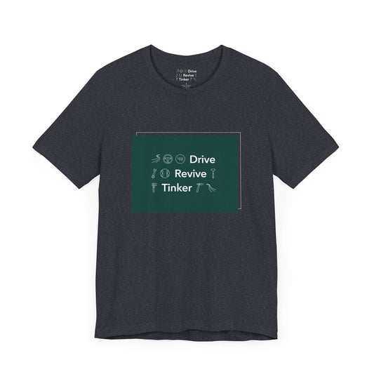 Drive, Revive, Tinker color block t-shirt