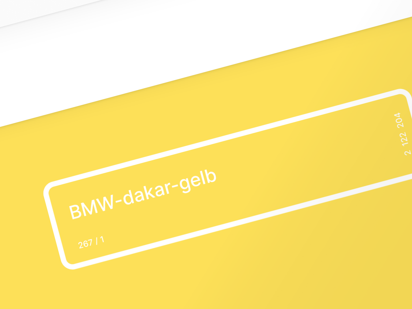 BMW Dakar Yellow paint code poster // BMW-dakar-gelb (267-1)