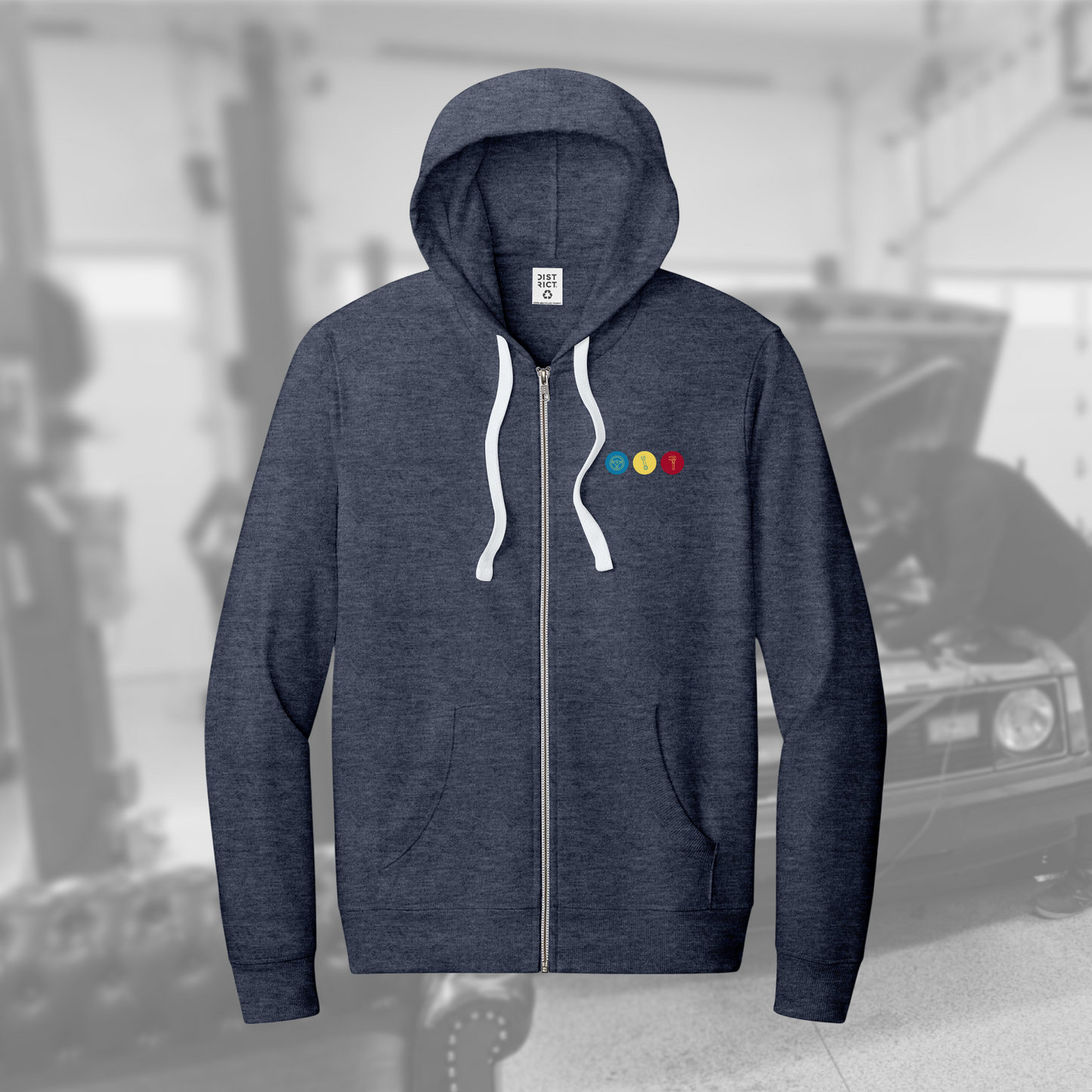 242GT Facade full-zip hoodie