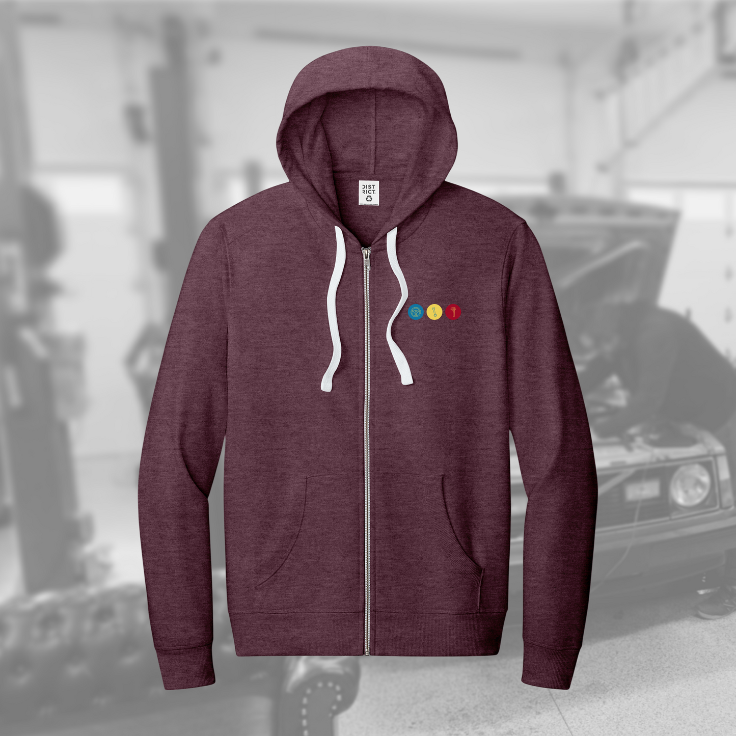 242GT Facade full-zip hoodie