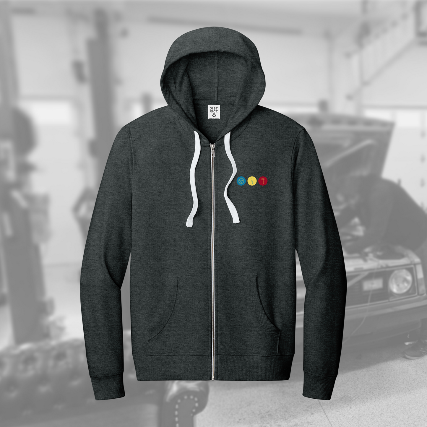 242GT Facade full-zip hoodie