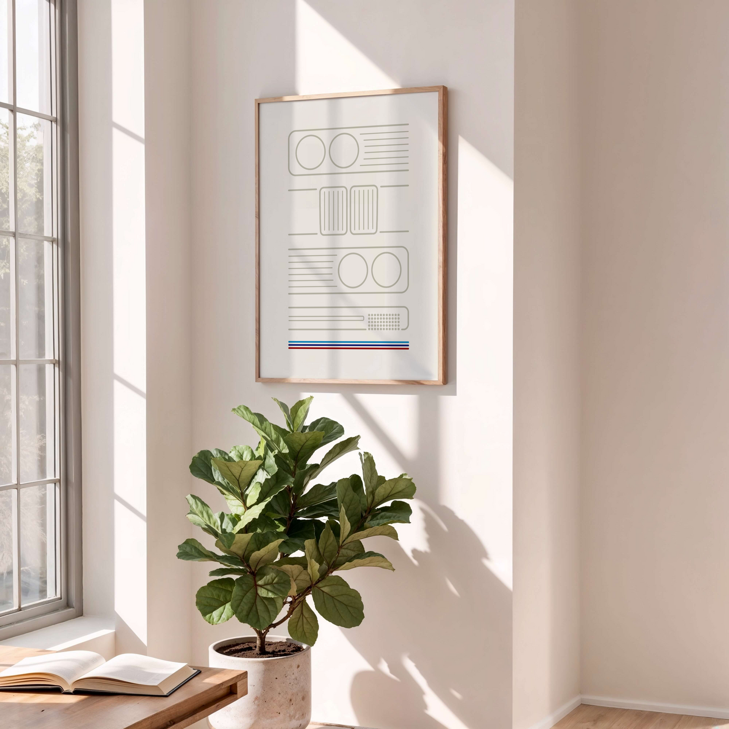 E28 Facade poster - lines