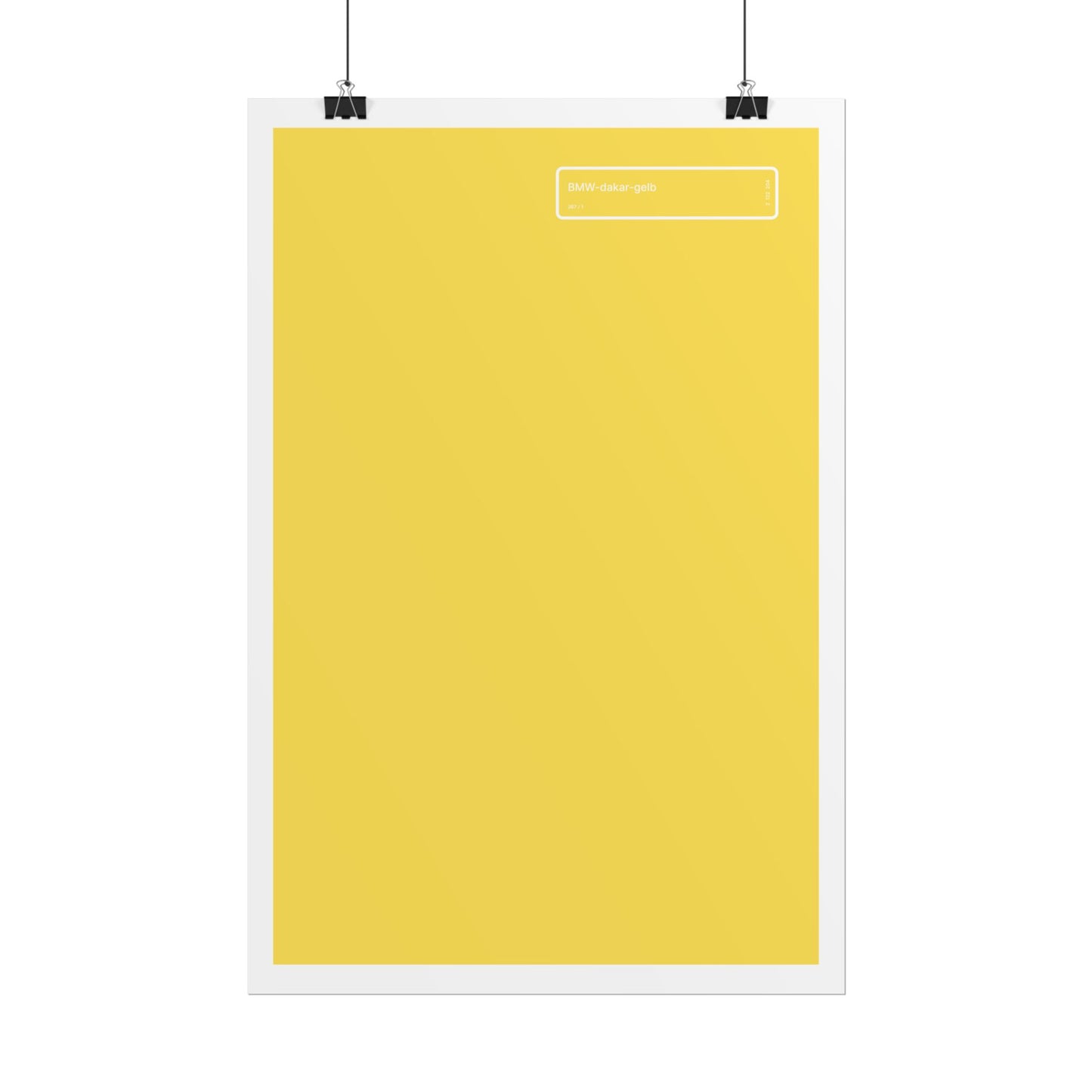 BMW Dakar Yellow paint code poster // BMW-dakar-gelb (267-1)