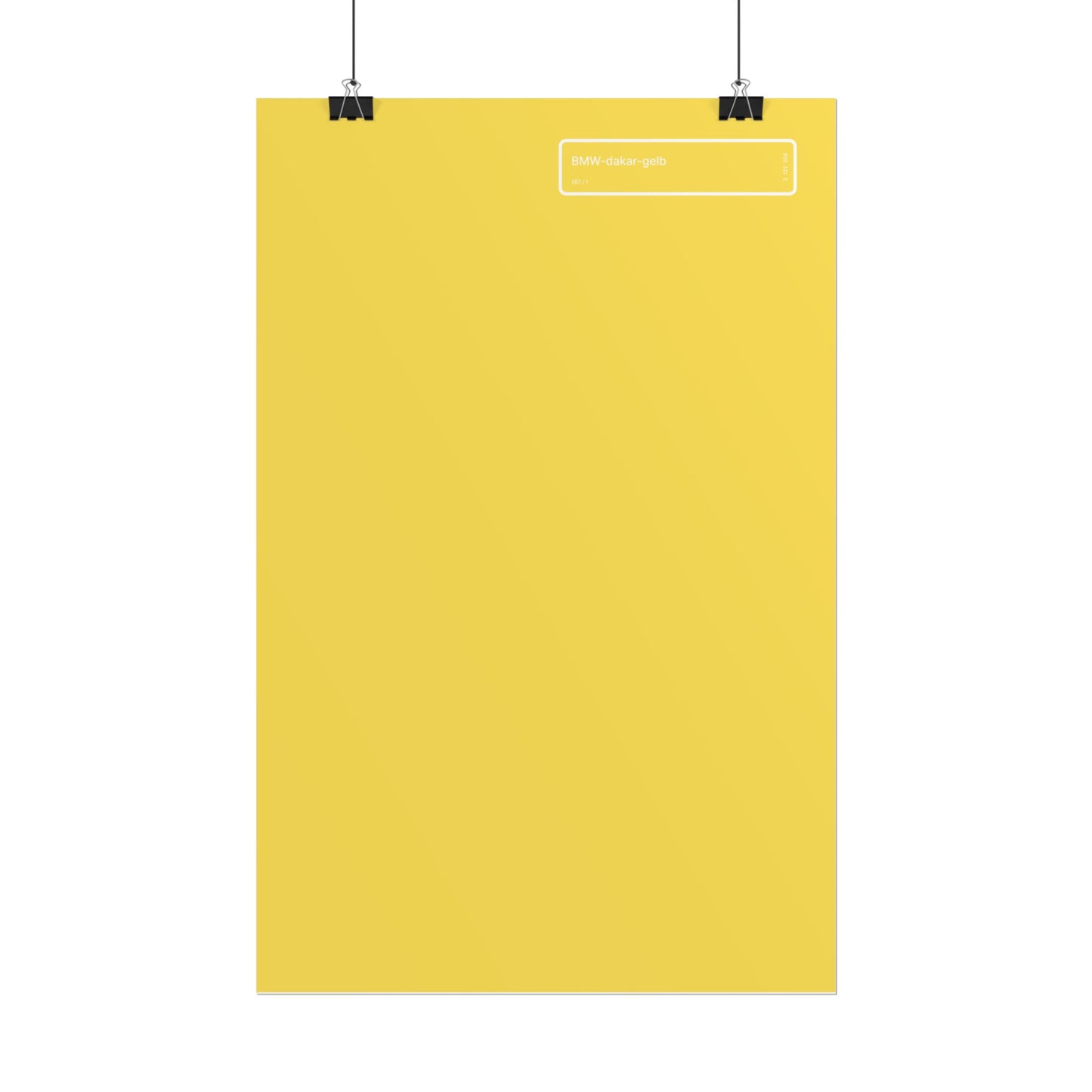 BMW Dakar Yellow paint code poster // BMW-dakar-gelb (267-1)