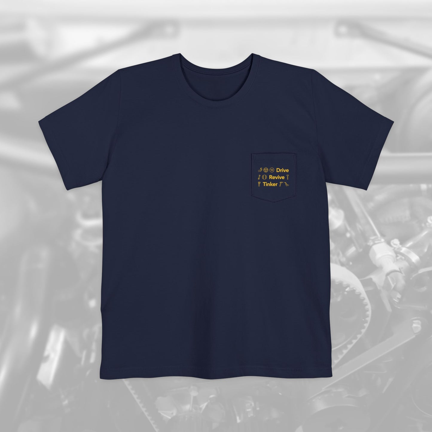 T5 RWD + Drive, Revive, Tinker pocket t-shirt