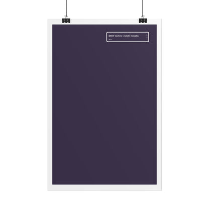 BMW Technoviolet Paint Code Poster /// BMW-techno-violett-metallic (299-4) /// Minimalist Wall Art for Car Enthusiasts