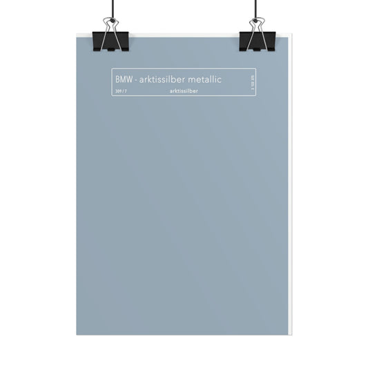 BMW Arctic Silver paint code poster // BMW-arktissilber-metallic (309-7)