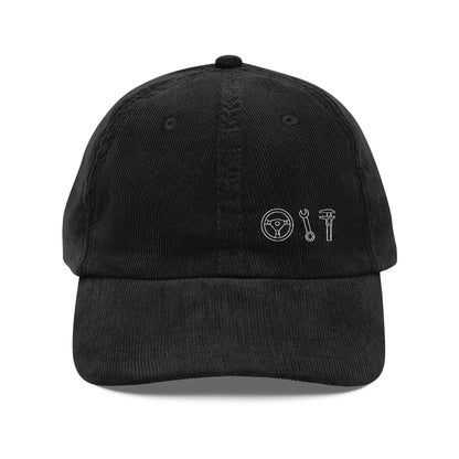 Drive, Revive, Tinker icons corduroy cap