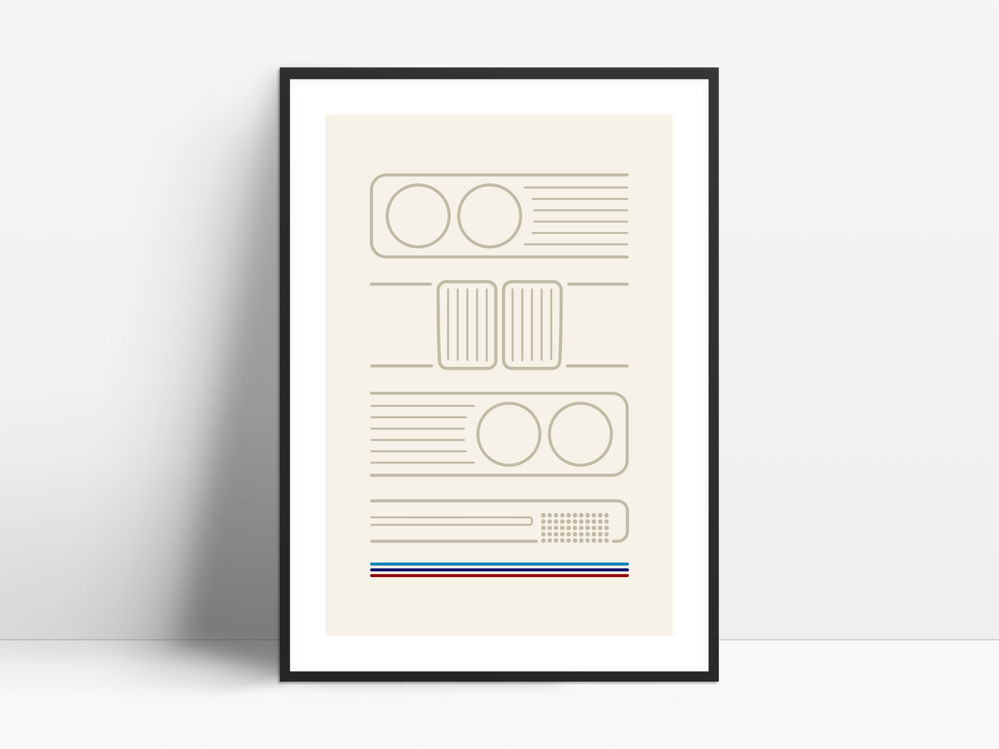 E28 Facade poster - lines