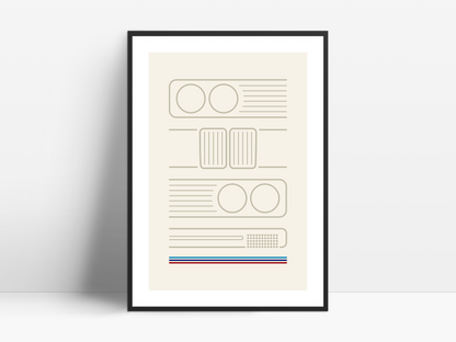 E28 Facade poster - lines