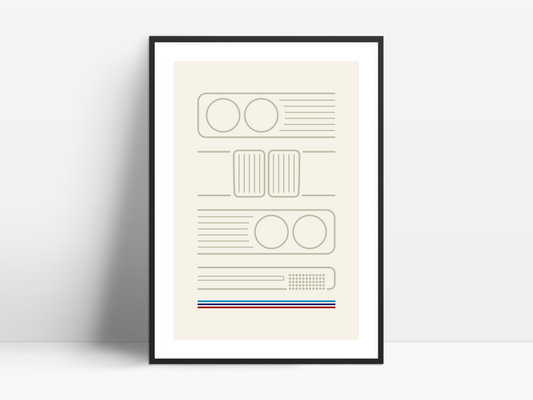 E28 Facade poster - lines