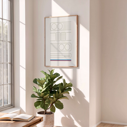 E28 Facade poster - lines