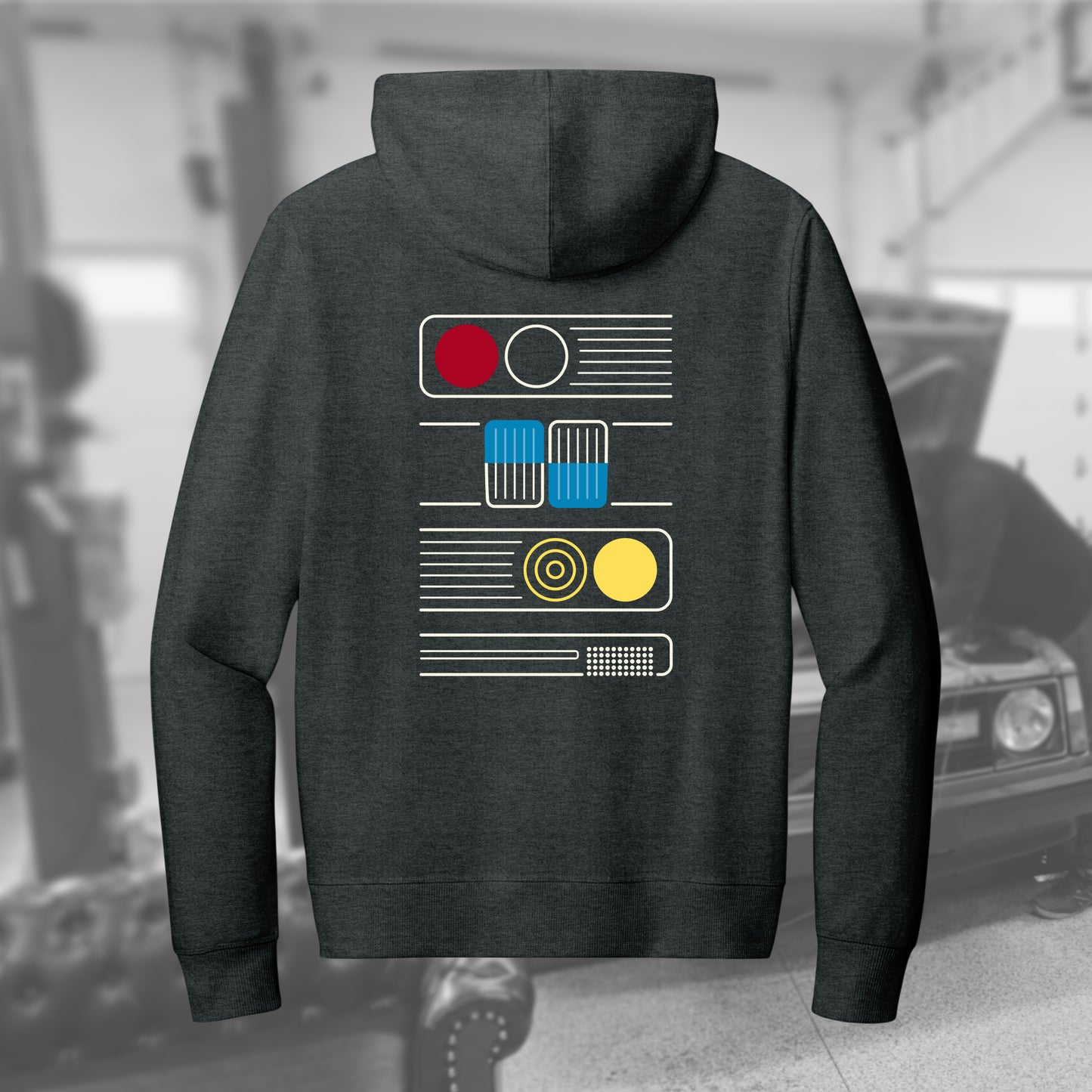 E28 Facade full-zip hoodie