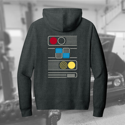 E28 Facade full-zip hoodie