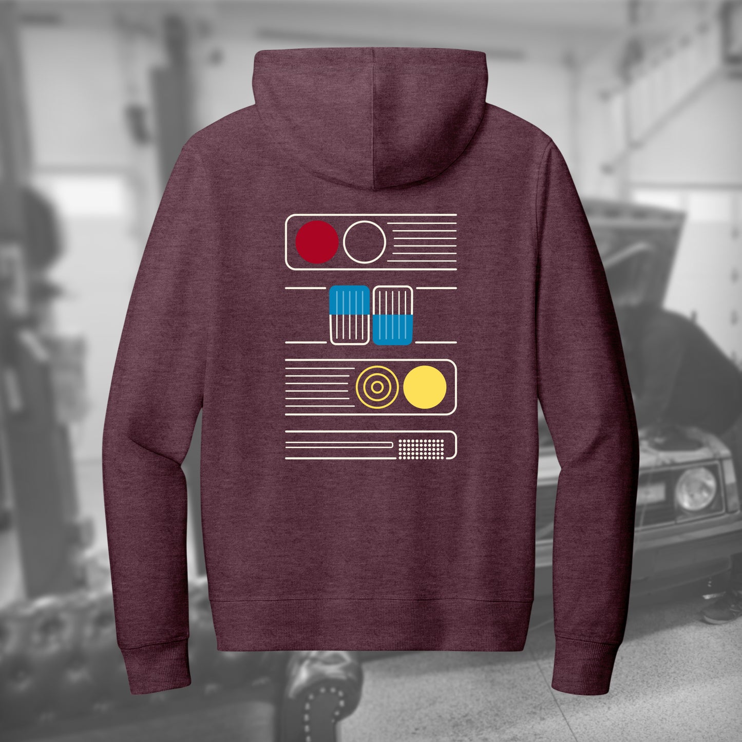 E28 Facade full-zip hoodie