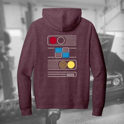 E28 Facade full-zip hoodie