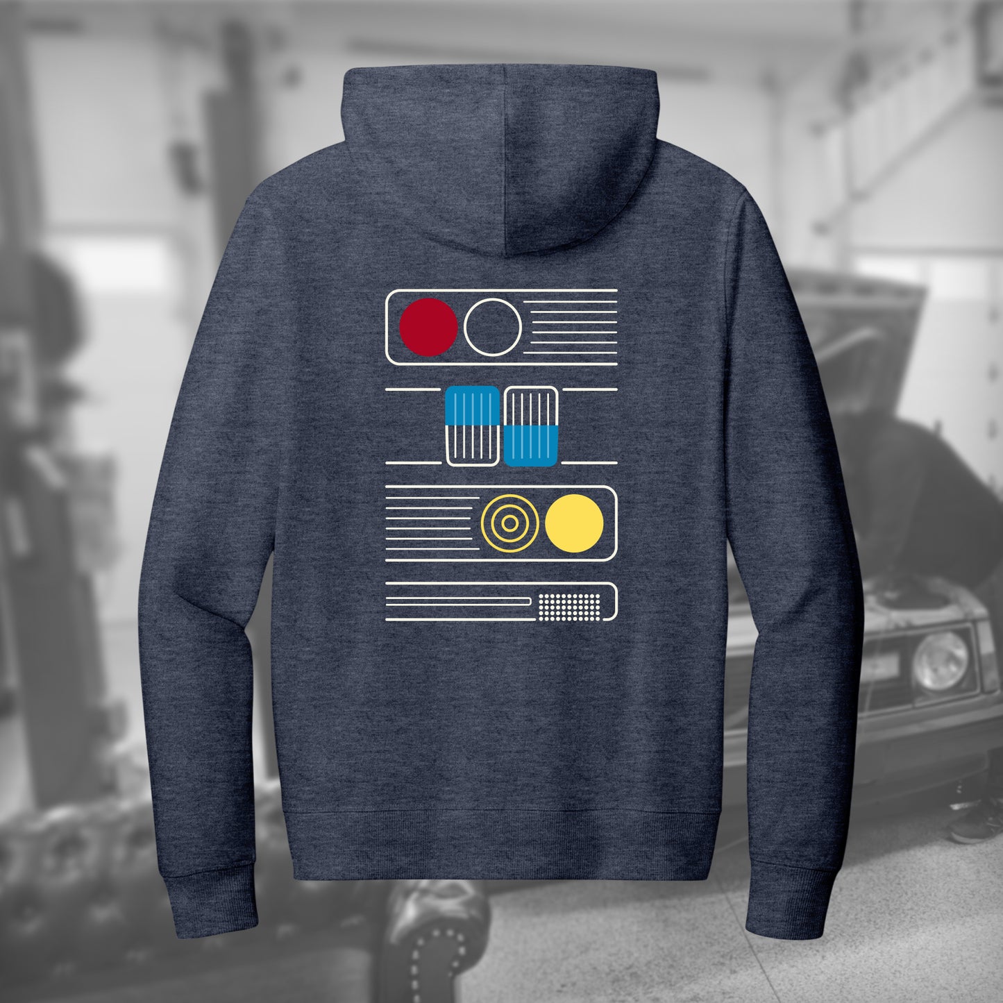 E28 Facade full-zip hoodie