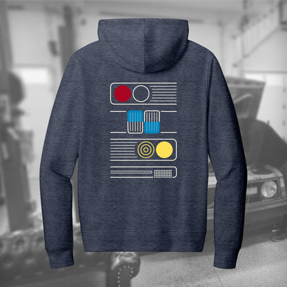 E28 Facade full-zip hoodie