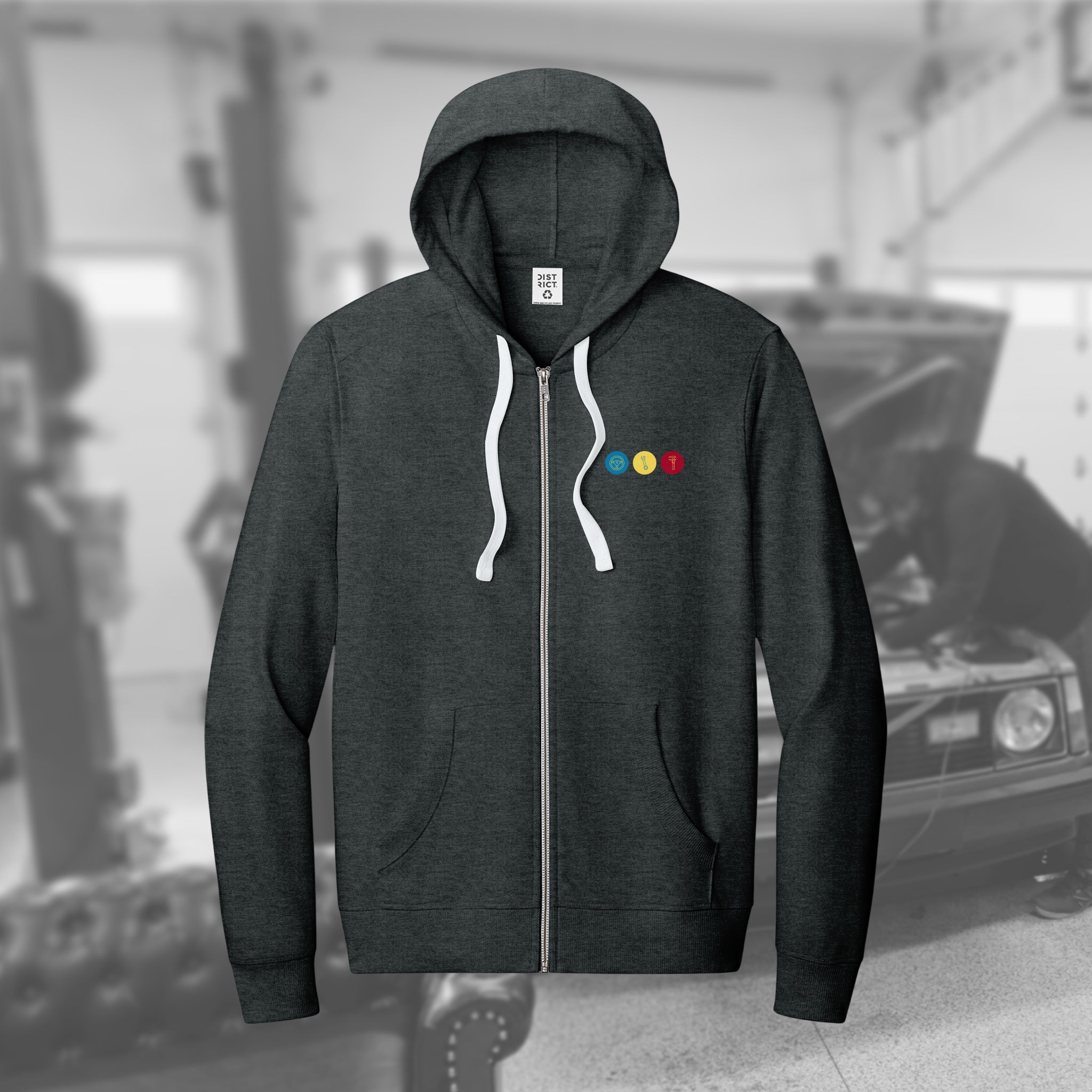 242 US Homologation Facade full-zip hoodie – Drive Revive Tinker