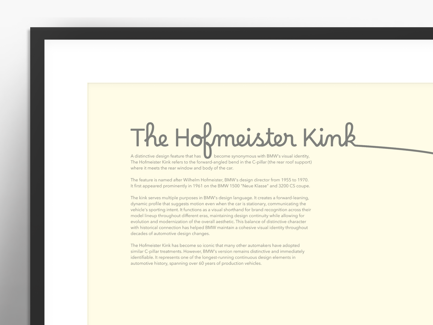 BMW Hofmeister Kink print // Vintage White