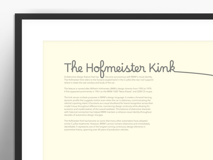 BMW Hofmeister Kink print // Vintage White