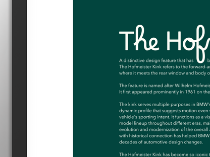 BMW Hofmeister Kink print // Vintage Green