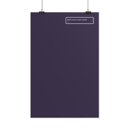 BMW Technoviolet Paint Code Poster /// BMW-techno-violett-metallic (299-4) /// Minimalist Wall Art for Car Enthusiasts