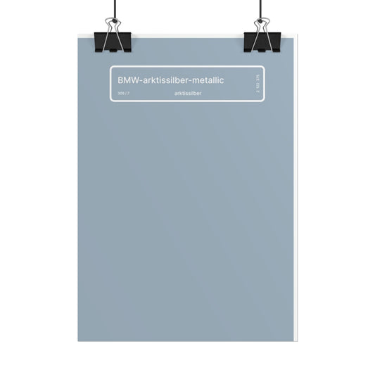 BMW Arctic Silver paint code poster // BMW-arktissilber-metallic (309-7)