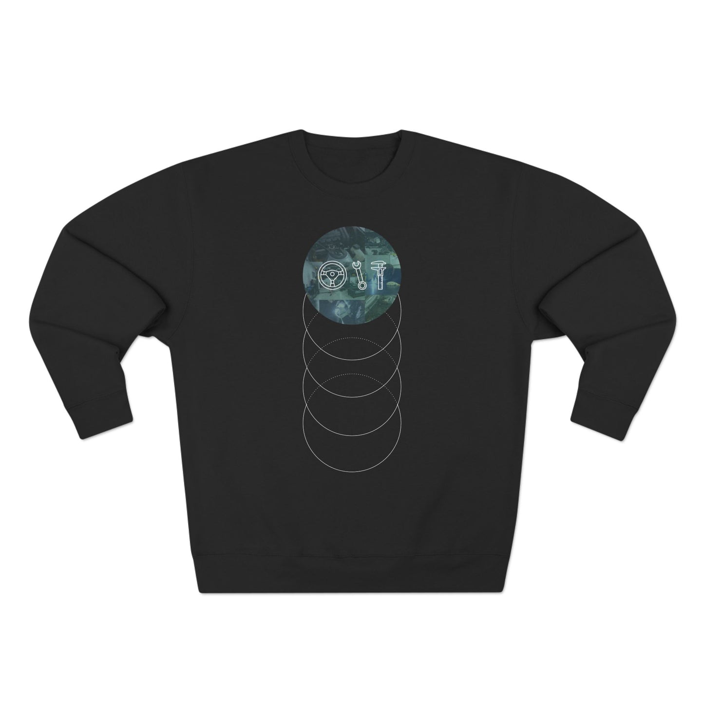 Crewneck Sweatshirt /// Cascading Ellipses /// 5 colors