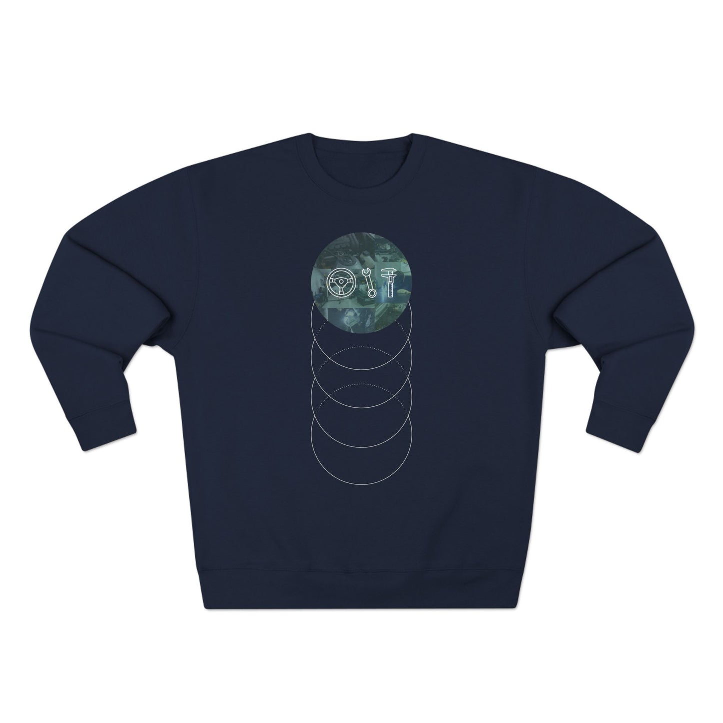Crewneck Sweatshirt /// Cascading Ellipses /// 5 colors