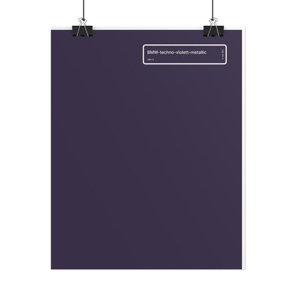 BMW Technoviolet Paint Code Poster /// BMW-techno-violett-metallic (299-4) /// Minimalist Wall Art for Car Enthusiasts
