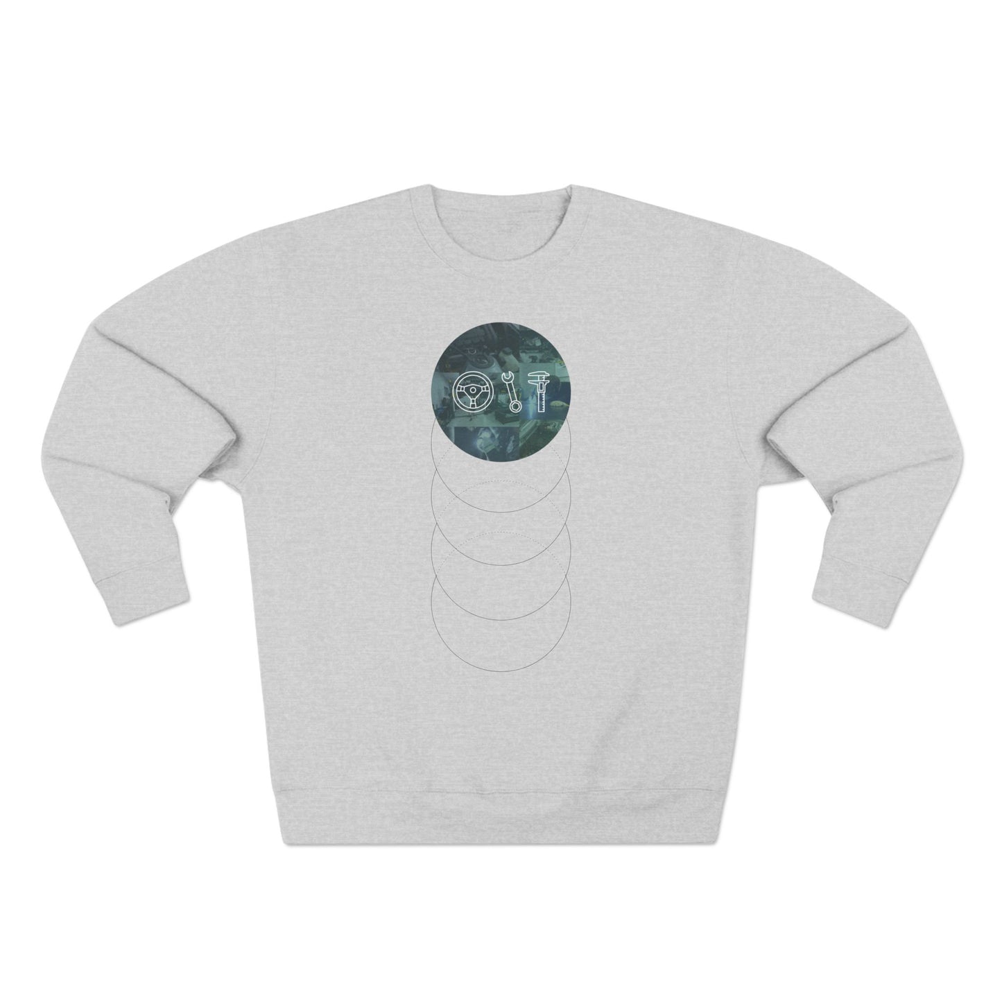 Crewneck Sweatshirt /// Cascading Ellipses /// 5 colors